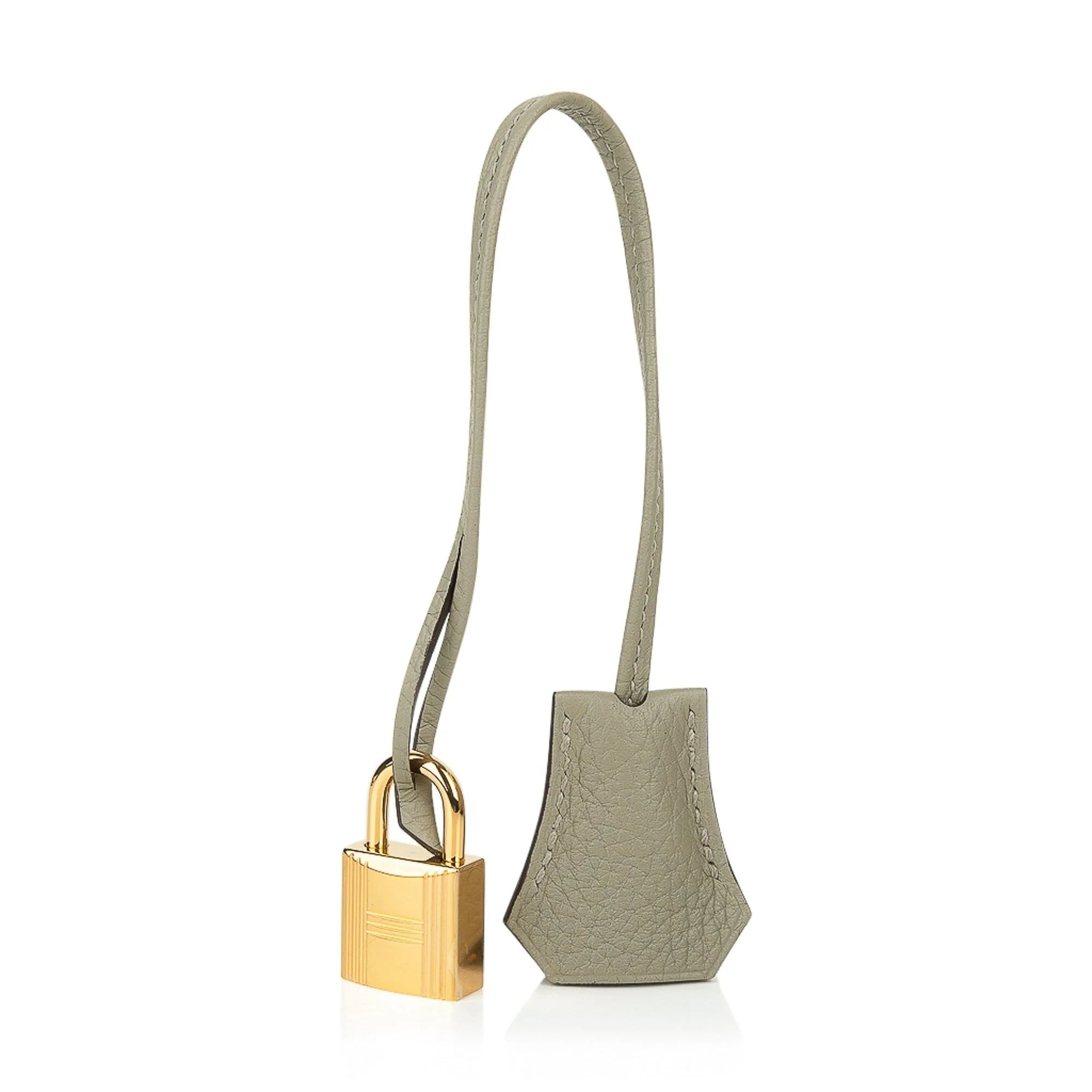 Sage (Sauge) Clemence Leather Gold Hardware Bag