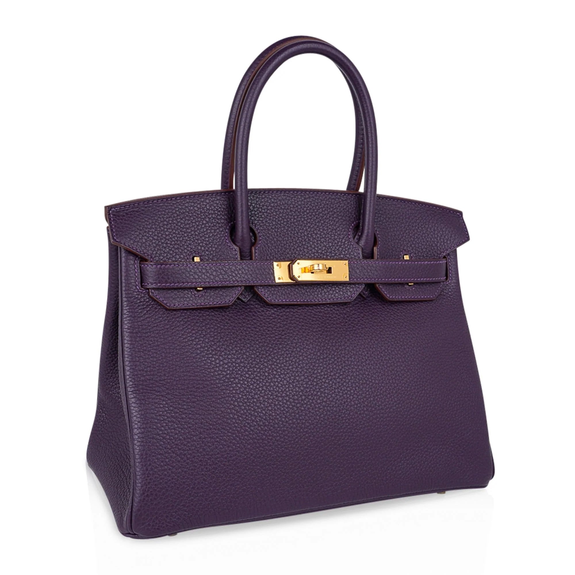 Raisin Rich Original Colour Gold Hardware Togo Leather
