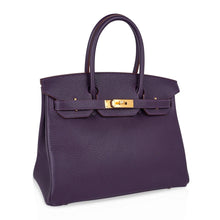 Load image into Gallery viewer, Raisin Rich Original Colour Gold Hardware Togo Leather