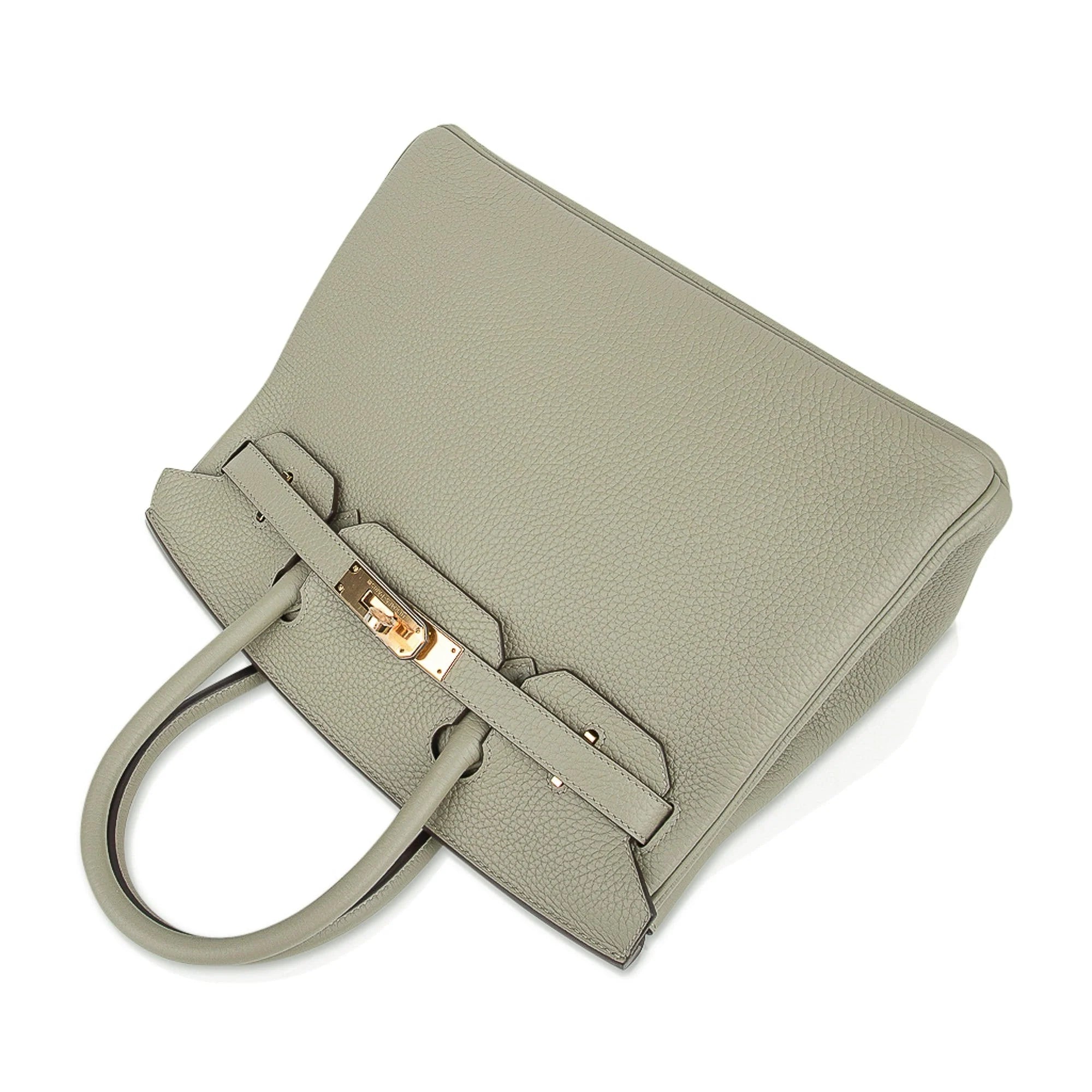 Sage (Sauge) Clemence Leather Gold Hardware Bag