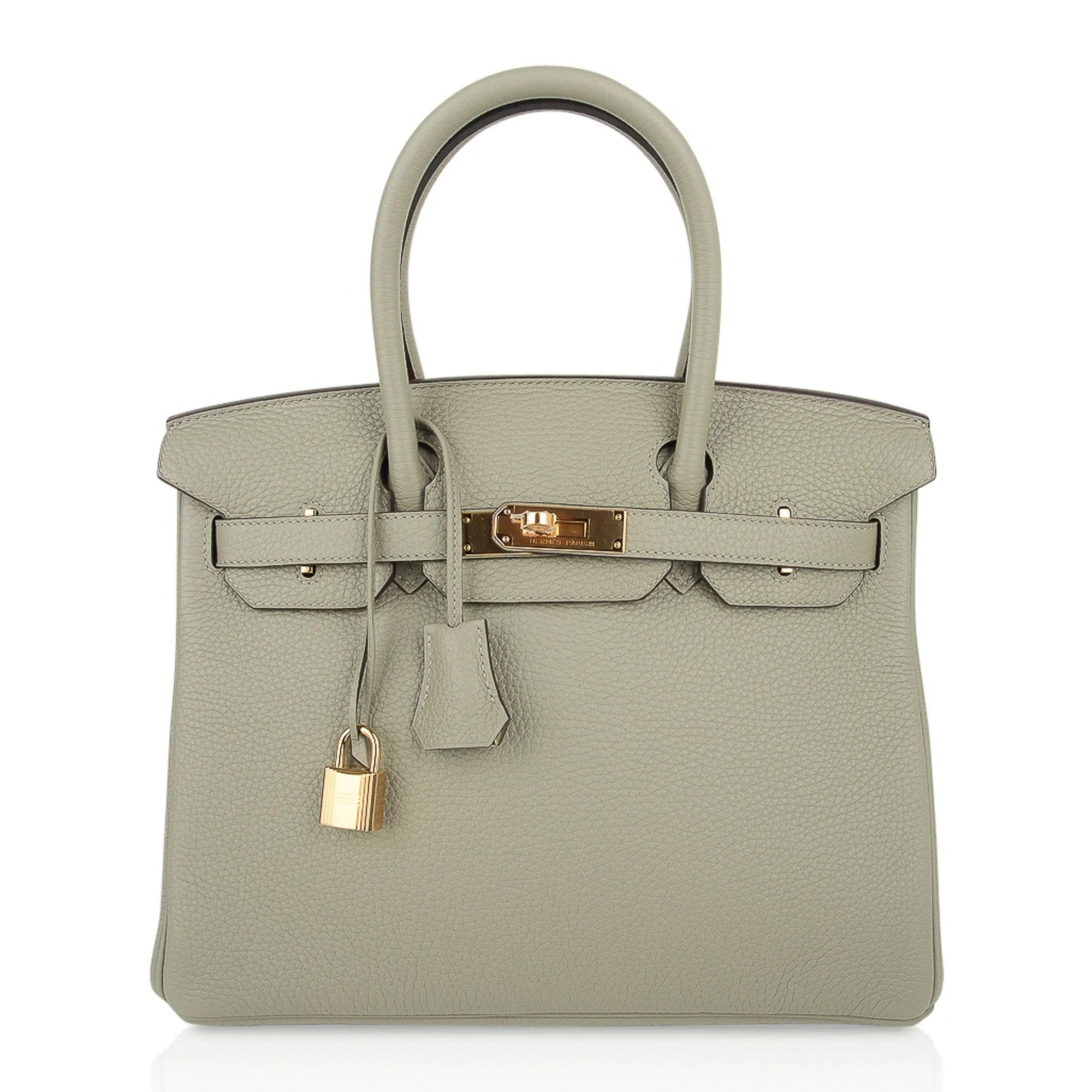 Sage (Sauge) Clemence Leather Gold Hardware Bag