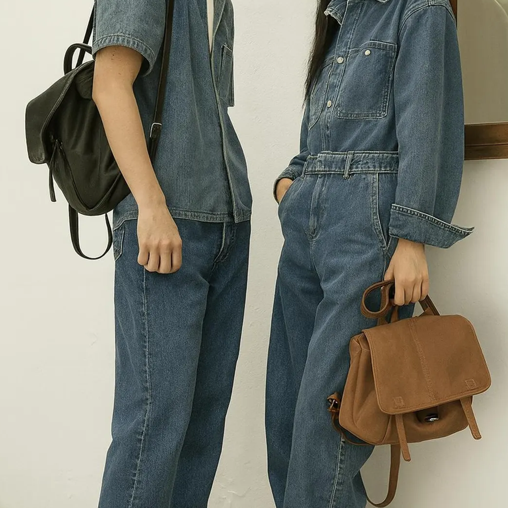 Flap Mini Backpack With Hidden Magnetic Fastener, Dual Rear Shoulder Straps And Detachable Side Convertible Carry Straps