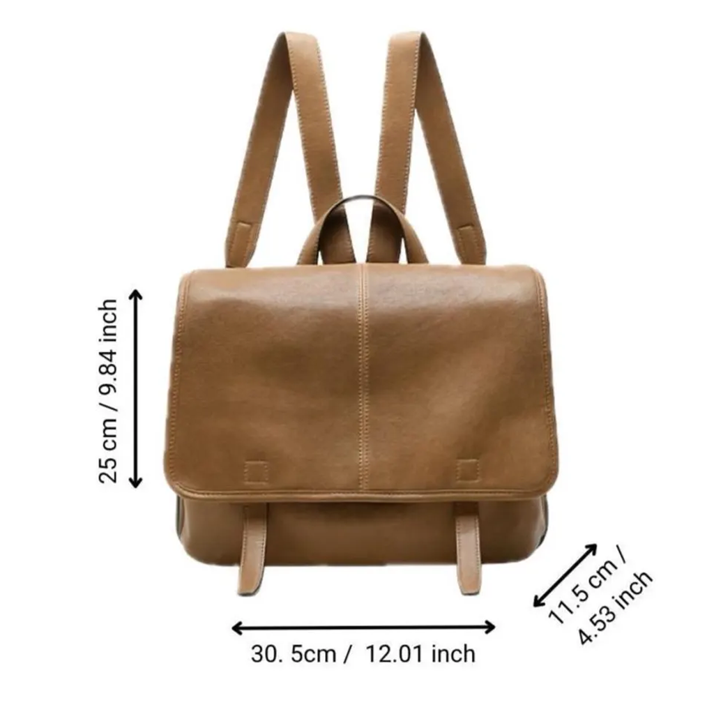 Flap Mini Backpack With Hidden Magnetic Fastener, Dual Rear Shoulder Straps And Detachable Side Convertible Carry Straps